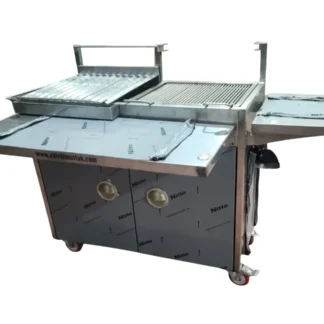 dolaplı krom mangal tekerlekli